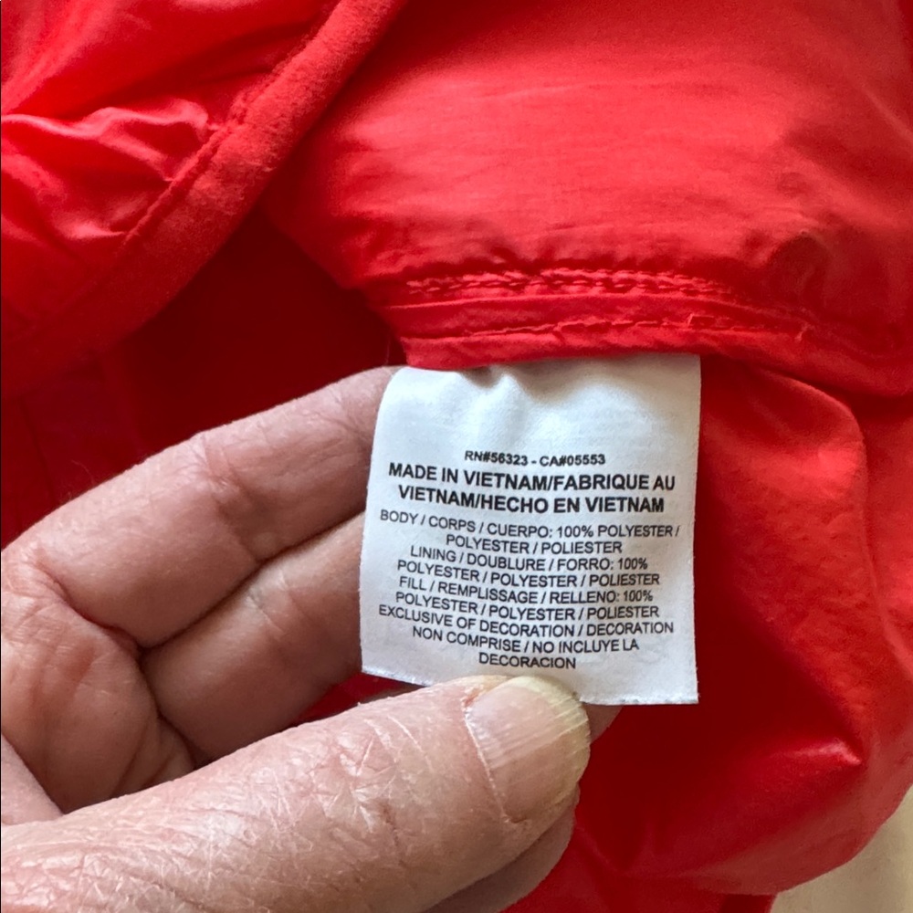 Nike Running Vest Women XL Red Polyfill Lightweight Jacket Full Zip 689256 - Picture 7 of 11